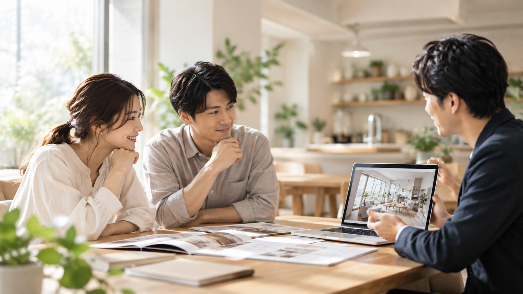 住宅の相談をする家族のイメージ
